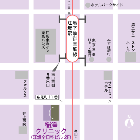 稲澤クリニック アクセスマップ